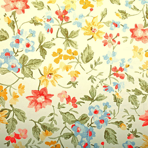 Vintage provance wallpaper with floral pattern