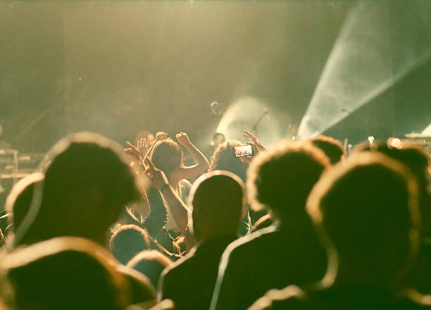 istock Crowd at concert - retro style photo 476587116