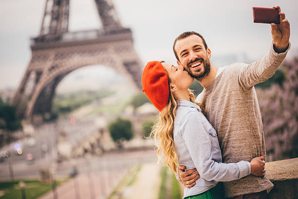 istock Selfie in front of the Eiffel Tower 476587366