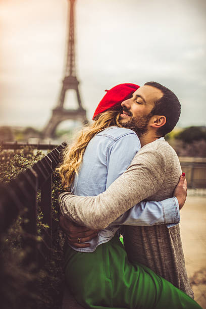 Tight Hug Stock Photo - Download Image Now - Paris - France