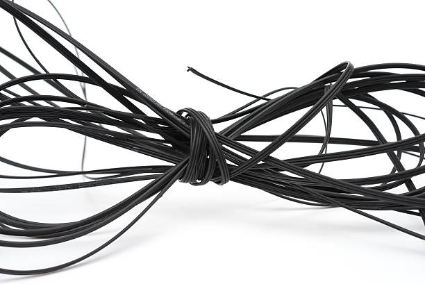 istock black fiber cable on a white background 476587648