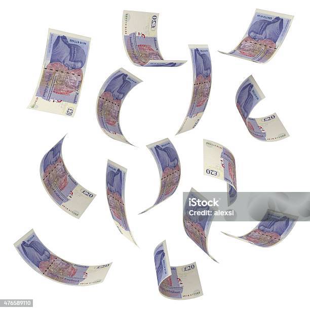 Falling Money British Pounds Stock Photo - Download Image Now - British Currency, Falling, Paper Currency