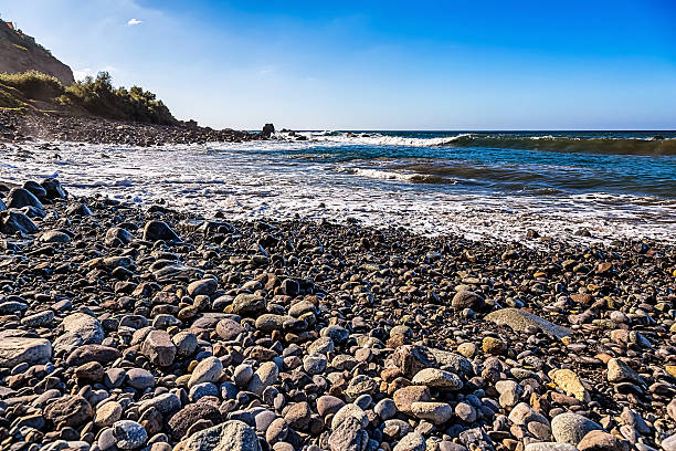istock Stone beach on coast of ocean 476593202