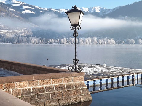 Zell am See is a popular tourist destination, especially for skiing in the mountains.