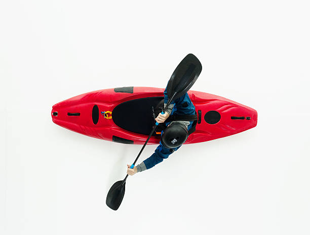 istock Above view of man kayaking 476598404