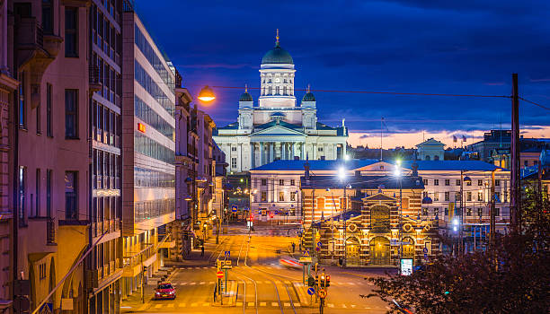 istock Helsinki Cathedral overlooking Market Square at sunset panorama Finland 476602284