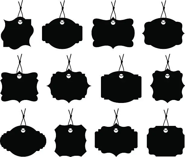 Vector illustration of Set of different price tags