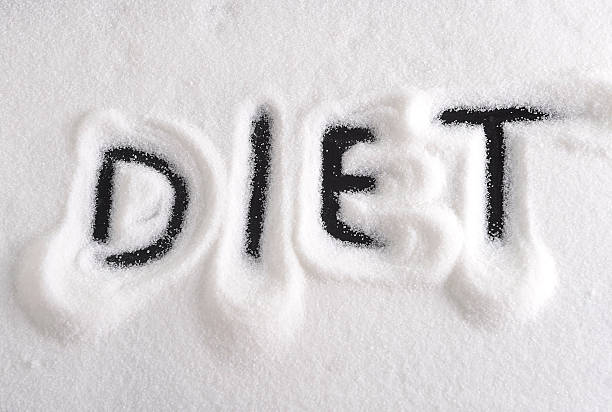 istock diet word written with finger on pile of white sugar 476604740