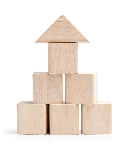 istock Wooden toy house with clipping path 476605846