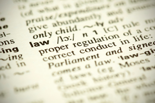 Dictionary definition of the word Law.
