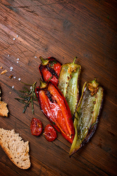 Roasted Peppers stock photo