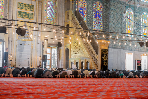 Muslim men at praying
