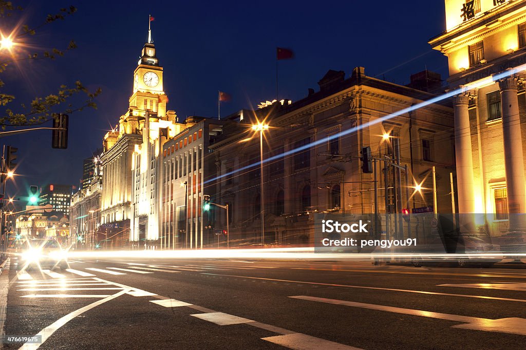 Night-Shanghai Bund - Foto de stock de Actividad libre de derechos