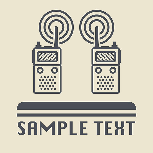 mobile radio-symbol oder zeichen - talkie stock-grafiken, -clipart, -cartoons und -symbole