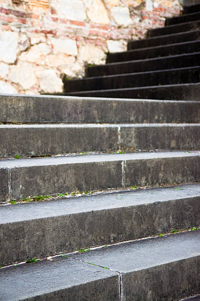 istock Detail of an old stone staircase 476622432