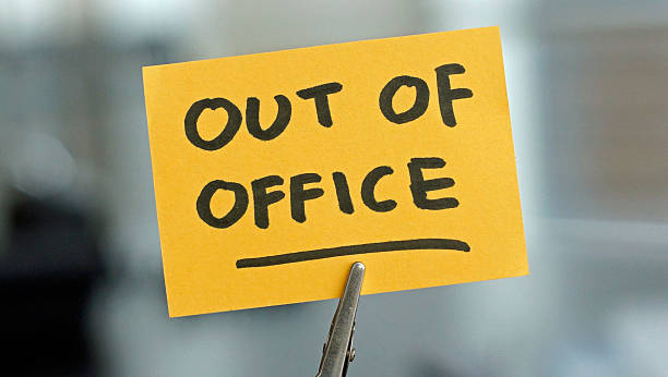 Out of office stock photo
