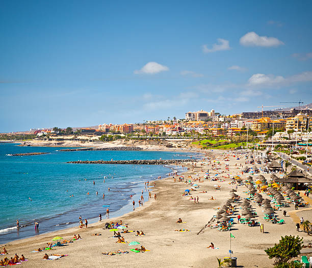 istock Send beach Playa de las Americas on Tenerife, Spain. 476627251
