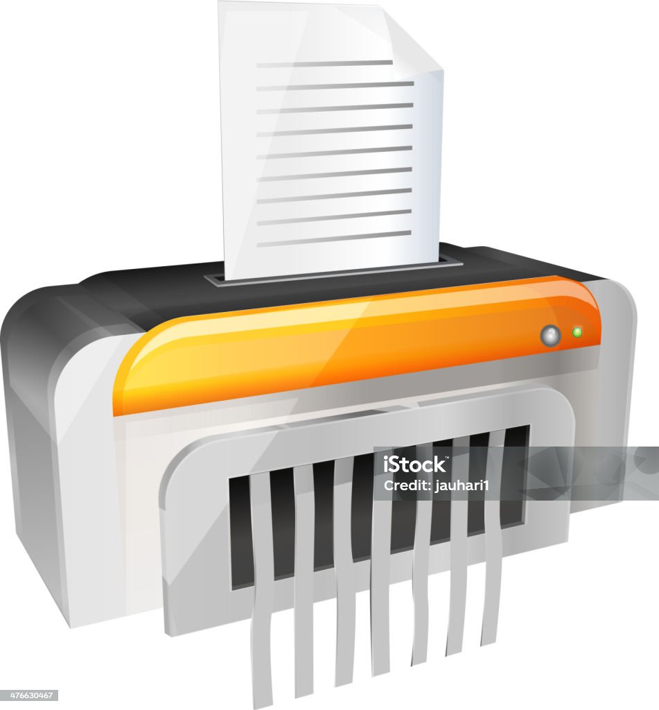 Sweeder Files File Shredder Stock Illustration - Download Image Now - Blade, Business ...