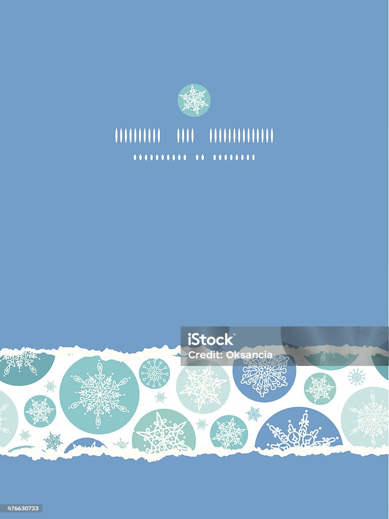Runde Schneeflocken vertikale Zerrissen Nahtlose Muster Hintergrund - Lizenzfrei Abstrakt Vektorgrafik
