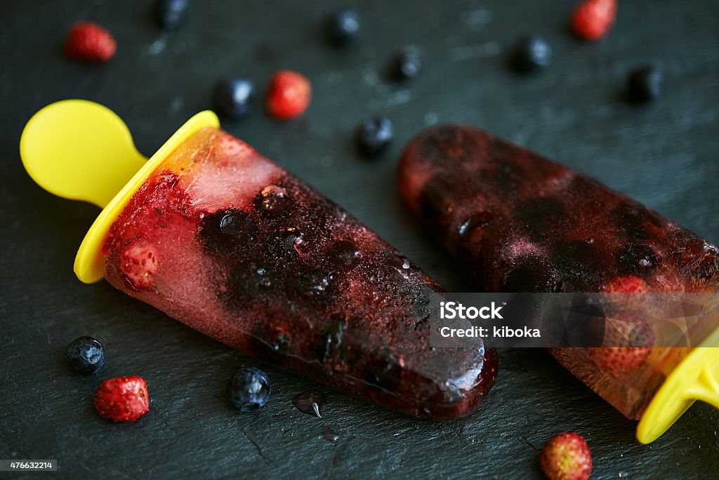 berry fruit ice pops homemade berry fruit ice pops 2015 Stock Photo