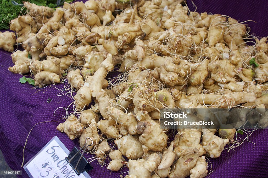 Alcachofra de Jerusalém e alcachofra de Jerusalém - Foto de stock de Alcachofra de Jerusalém royalty-free