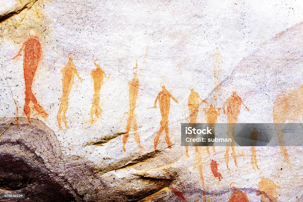 Pinturas rupestres Montanhas Cederberg - Foto de stock de Arcaico royalty-free