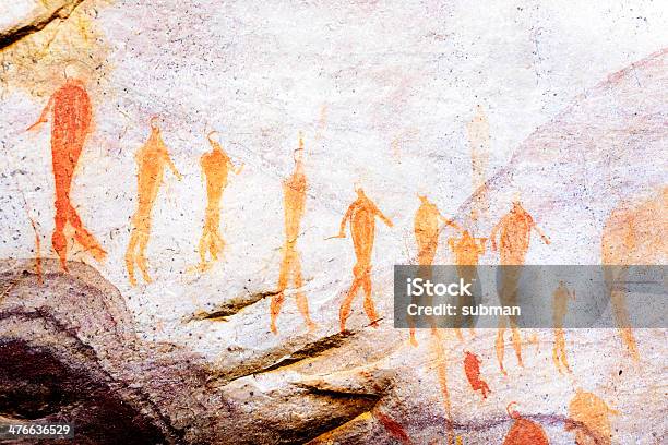 Foto de Pinturas Rupestres Montanhas Cederberg e mais fotos de stock de Arcaico - Arcaico, Arte Tribal, Cultura Africana