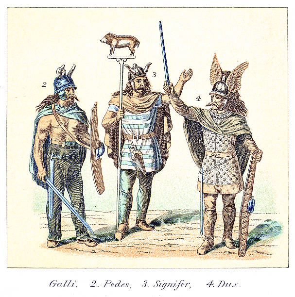 Gallic Warriors ( Soldier, standard bearer and leader) 