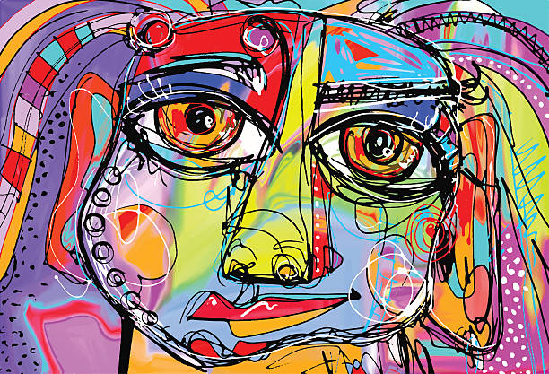 istock original abstract digital painting of human face 476638148