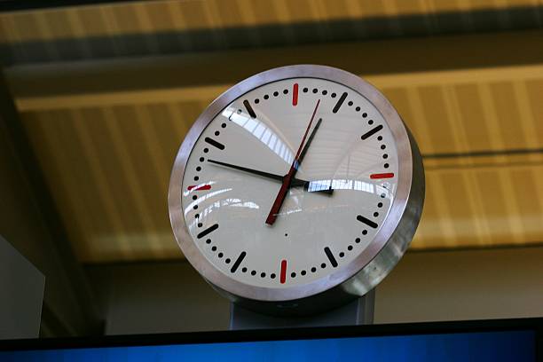 istock Clock at RDU Airport 476638614