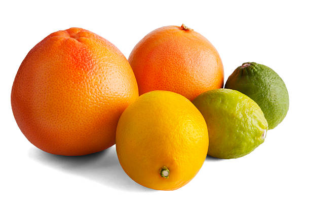 istock Citrus fruits isolated on white. 476641642