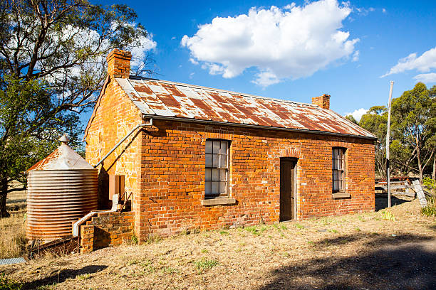 Traditional Goldfields Property A rural property in the Victorian Goldfields in between the tourist towns of Maldon and Castlemaine. social history photos stock pictures, royalty-free photos & images