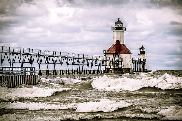 istock St Joseph Lighthouse on Lake Michigan 476642850