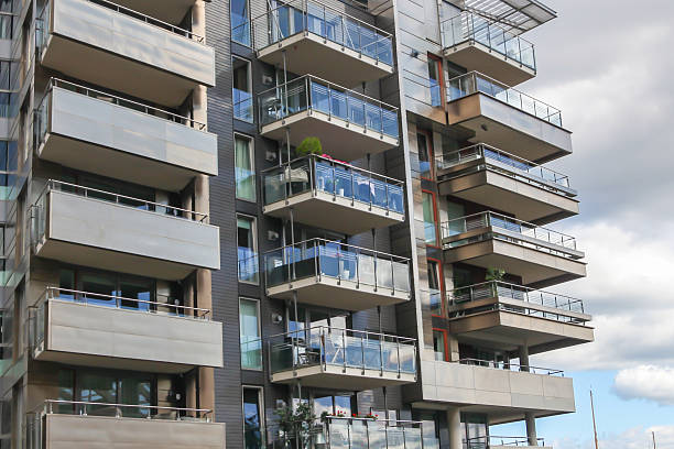 Modern buildings, Aker Brygge district, in Oslo, Norway