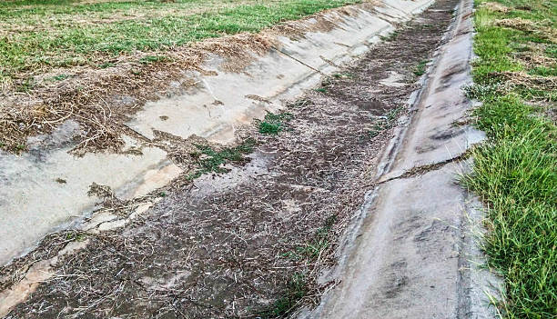 istock This is a Drainage channel have a weed 476645980