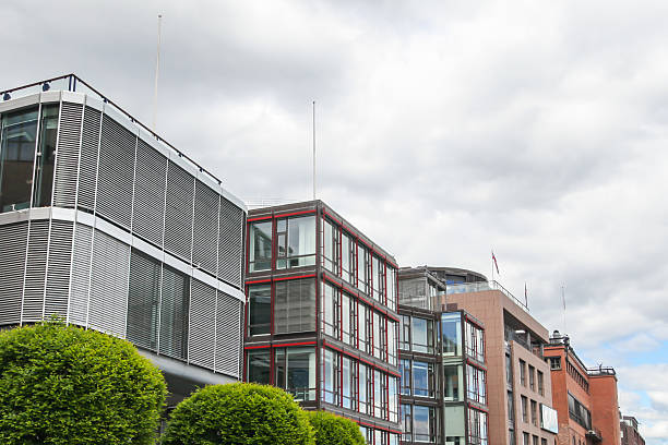 Modern buildings, Aker Brygge district, in Oslo, Norway