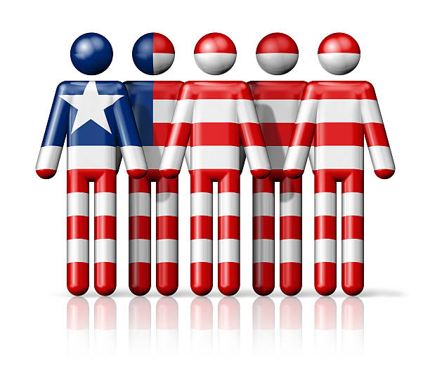 istock Flag of Liberia on stick figure 476652804