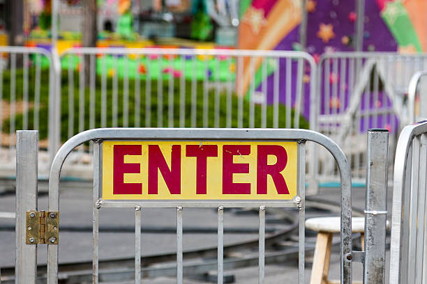 istock Enter sign on a carnival ride gate 476662618