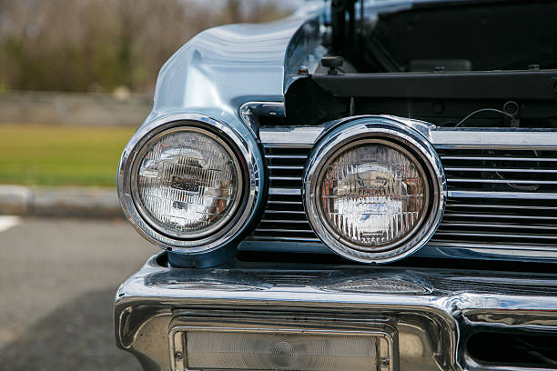 istock headlight of a vintage car 476662814