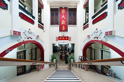 Hong Kong, China - June 01, 2015 : Chinese temple - Tung Lin Kok Yuen in Hong Kong. It is a Buddhist nunnery founded in 1935 and is home to approximately 30 nuns and 50 lay devotees. 