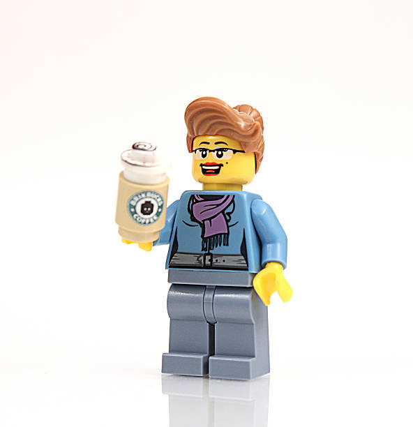 レゴビジネスウーマン - starbucks coffee drink coffee cup ストックフォトと画像