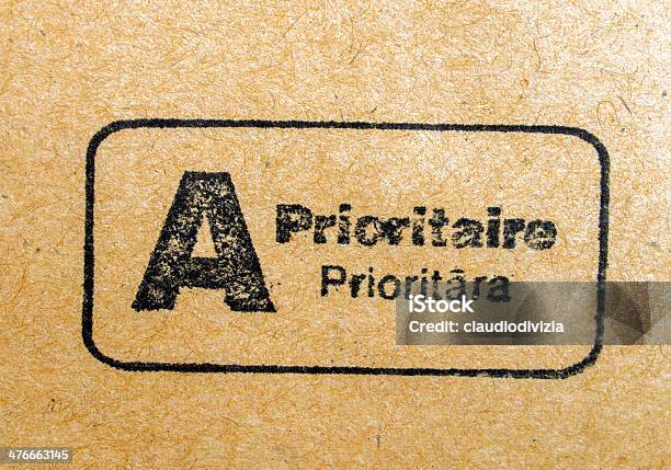 Priority Mail Postmark Stock Photo - Download Image Now - Air Mail, Business, Correspondence