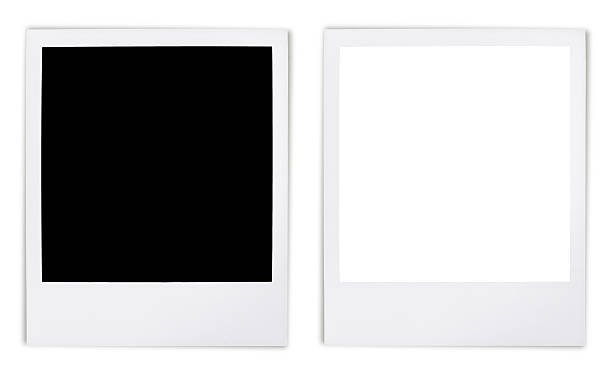Instant Photo Frame Variation Instant Photo Frame Variation - black and white centers - isolated on white excluding the shadows instant print transfer stock pictures, royalty-free photos & images