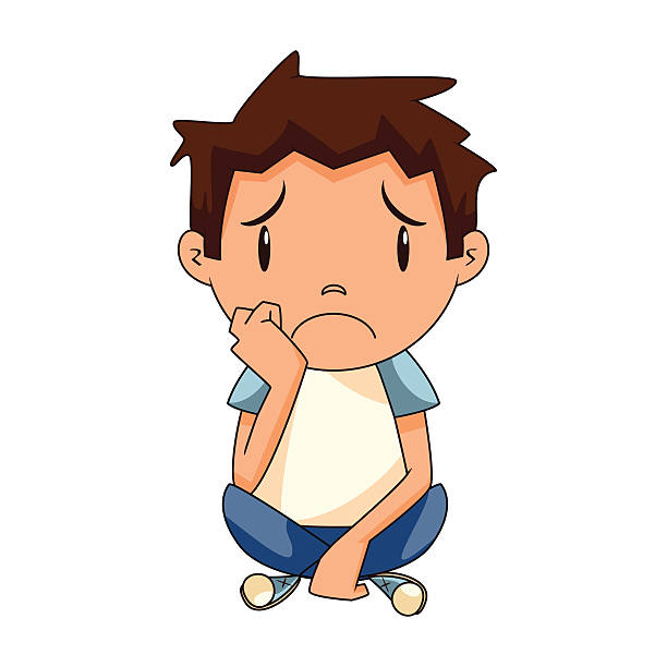 Sad Boy Stock Illustration - Download Image Now - Child Abuse, Cartoon,  Fear - iStock