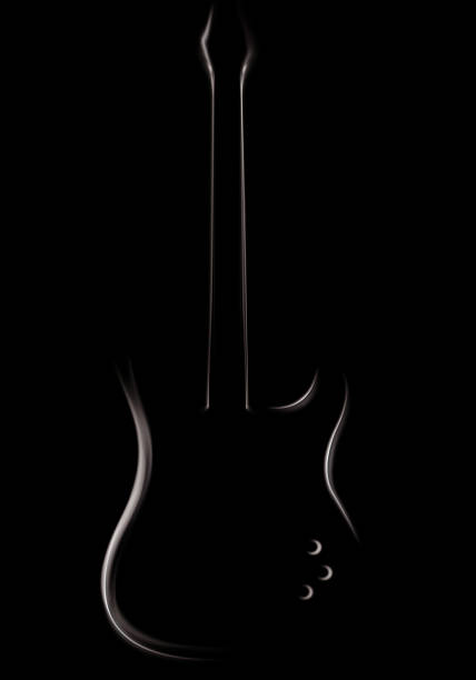 Guitar shape stock photo