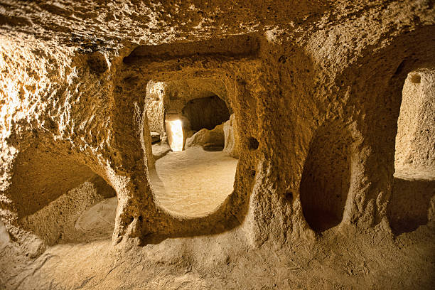 Derinkuyu cave city in Cappadocia Turkey