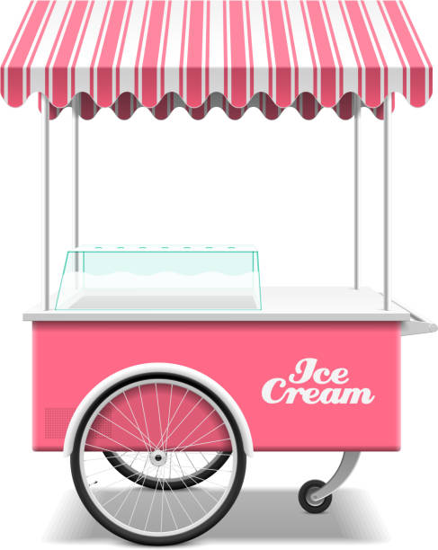 Ice Cream Cart Stock Illustration - Download Image Now - Ice Cream Stand,  Cart, Ice Cream - iStock