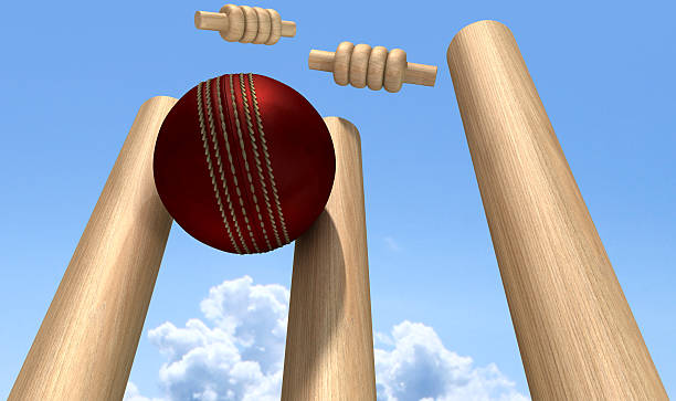 istock Cricket Ball Hitting Wickets 476672125
