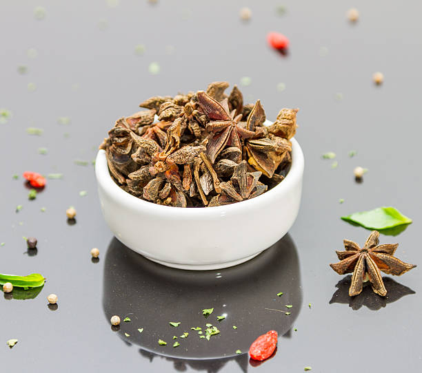istock Star anise in the bowl on the background. 476673646