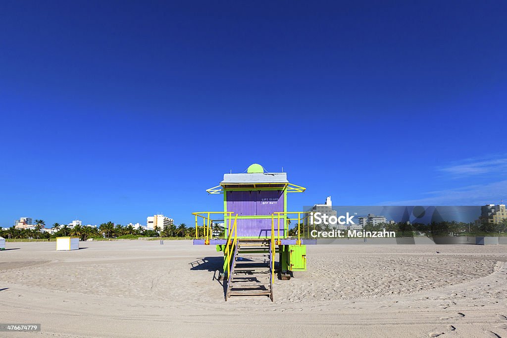 Nadador-Salvador Cabine vazia beach, em Miami, Florida, - Royalty-free Agente de segurança Foto de stock